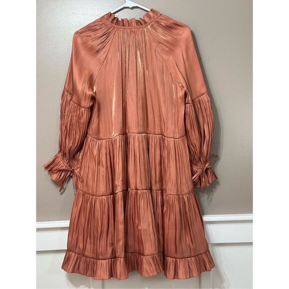 NWOT CINQ À SEPT Phyllis Peasant Bohemian Cottagecore Ruffle Women's Dress 2US - Picture 11 of 11